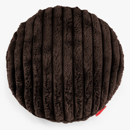 Kuddfodral Rund 50cm - Ultraplyschmanchestertyg Sable 01