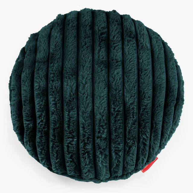 Kuddfodral Rund 50cm - Ultraplyschmanchestertyg Teal 01