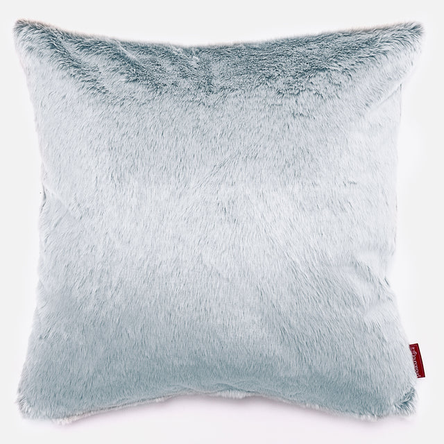 Kudde XL 70 x 70cm - Fuskkaninpäls Gammelblå 01
