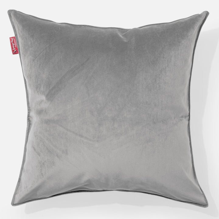 Kudde XL 70 x 70cm - Sammet Silverfärgad 01
