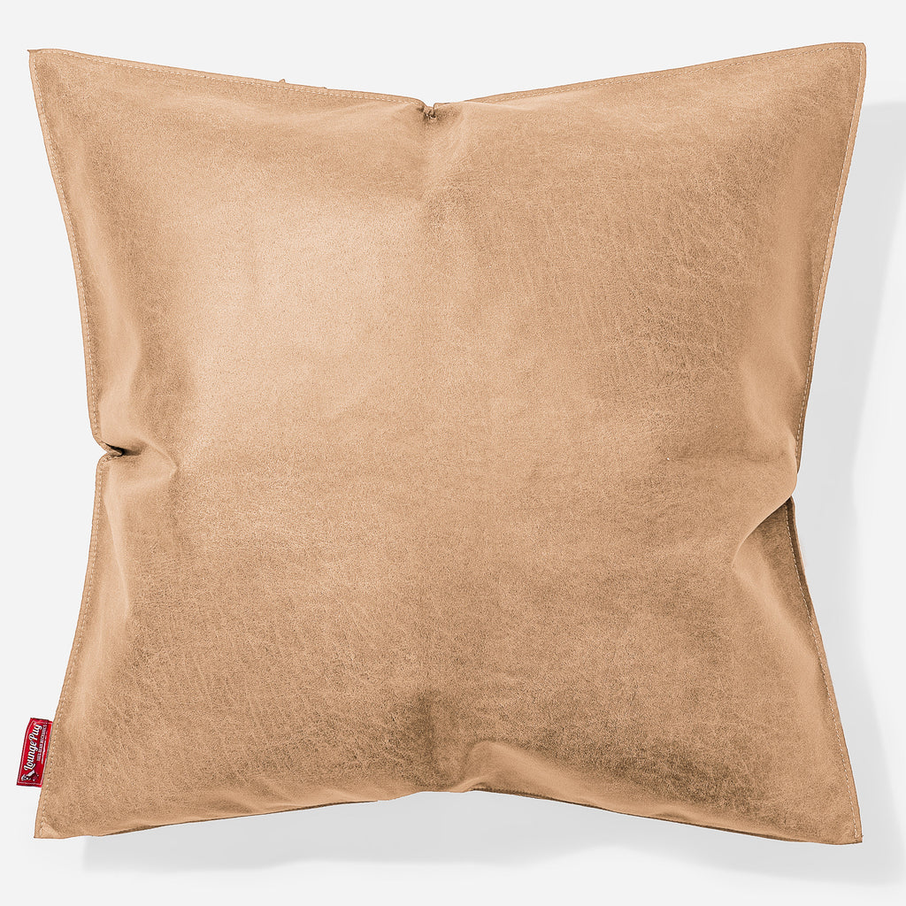 Kudde XL 70 x 70cm - Slitet Skinn Honungsgult 01