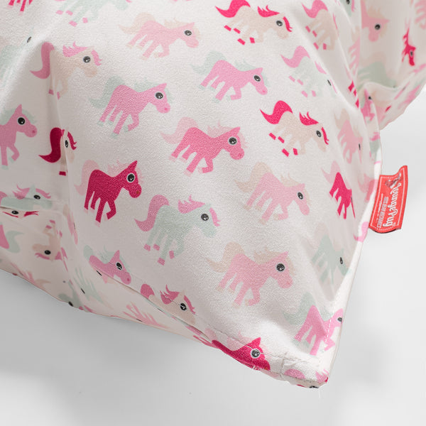 Kuddfodral XL 70 x 70cm - Tryck Ponny Fabric Close-up Image