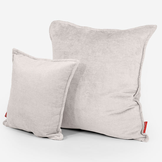 Kuddfodral XL 70 x 70cm - Chenille Gräddvit 02