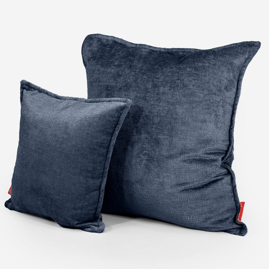 Kuddfodral XL 70 x 70cm - Chenille Marinblå 02