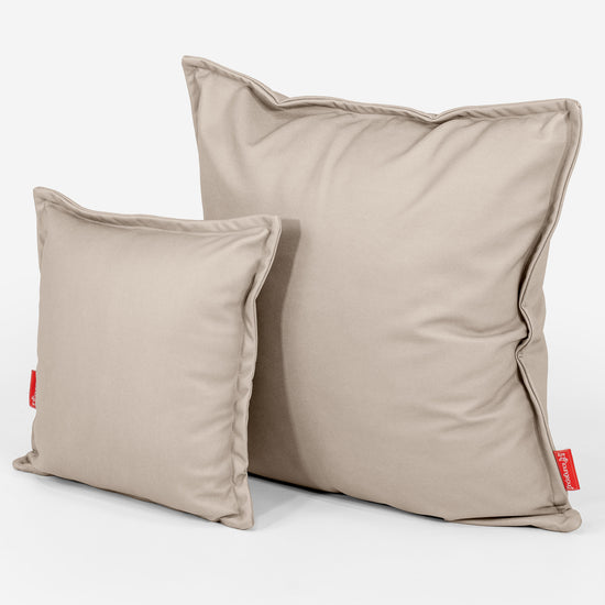 Kuddfodral XL 70 x 70cm - Veganskt Läder Elfenbensvit 02