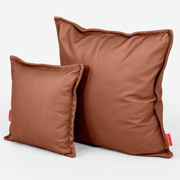 Kuddfodral XL 70 x 70cm - Veganskt Läder Kastanj 02