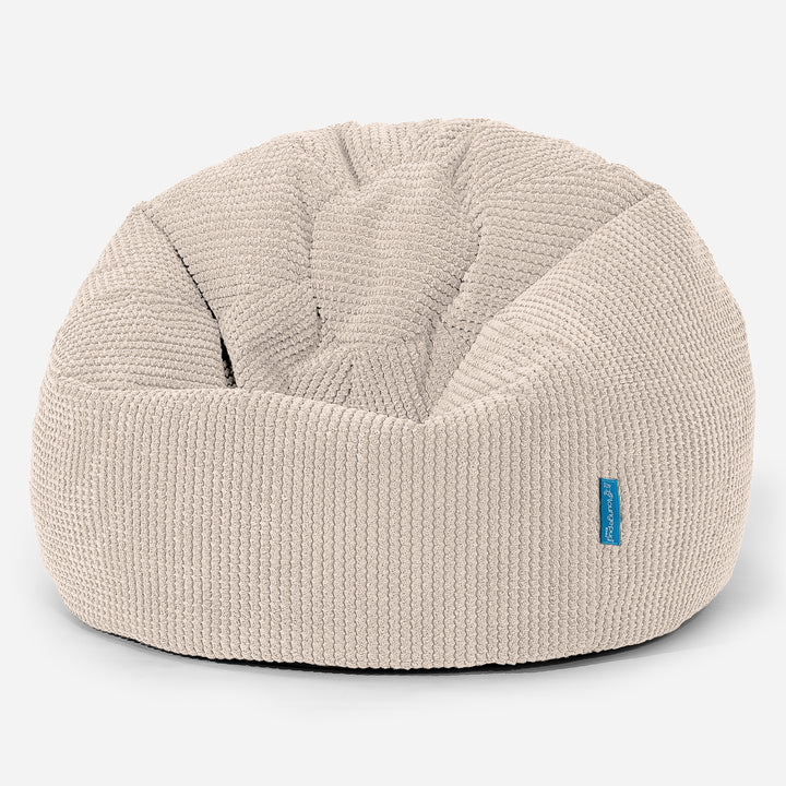 Klassisk Sittsäck Stol Barn 1-5 år - Pom-pom Elfenbensvit 01