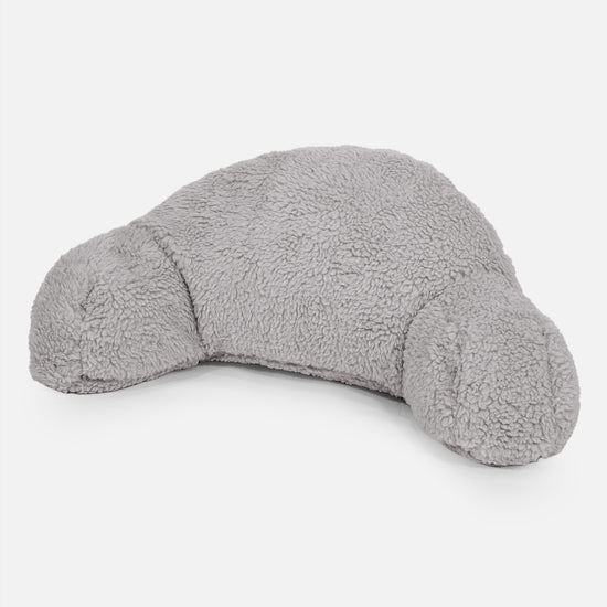 Läskudde med Högt Ryggstöd för Barn - Teddy-fuskpäls Mellangrå 01