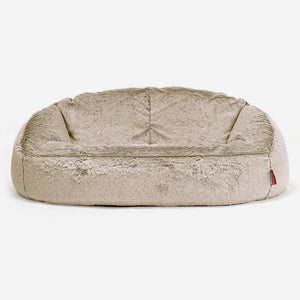 Saccosäck Soffa Bubble - Fuskkaninpäls Gyllenbrun
