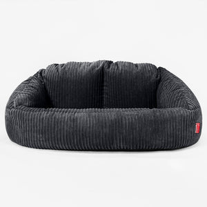 Saccosäck Soffa Bubble - Klassisk Manchestertyg Svart