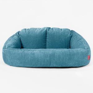 Saccosäck Soffa Bubble - Klassisk Manchestertyg Turkos
