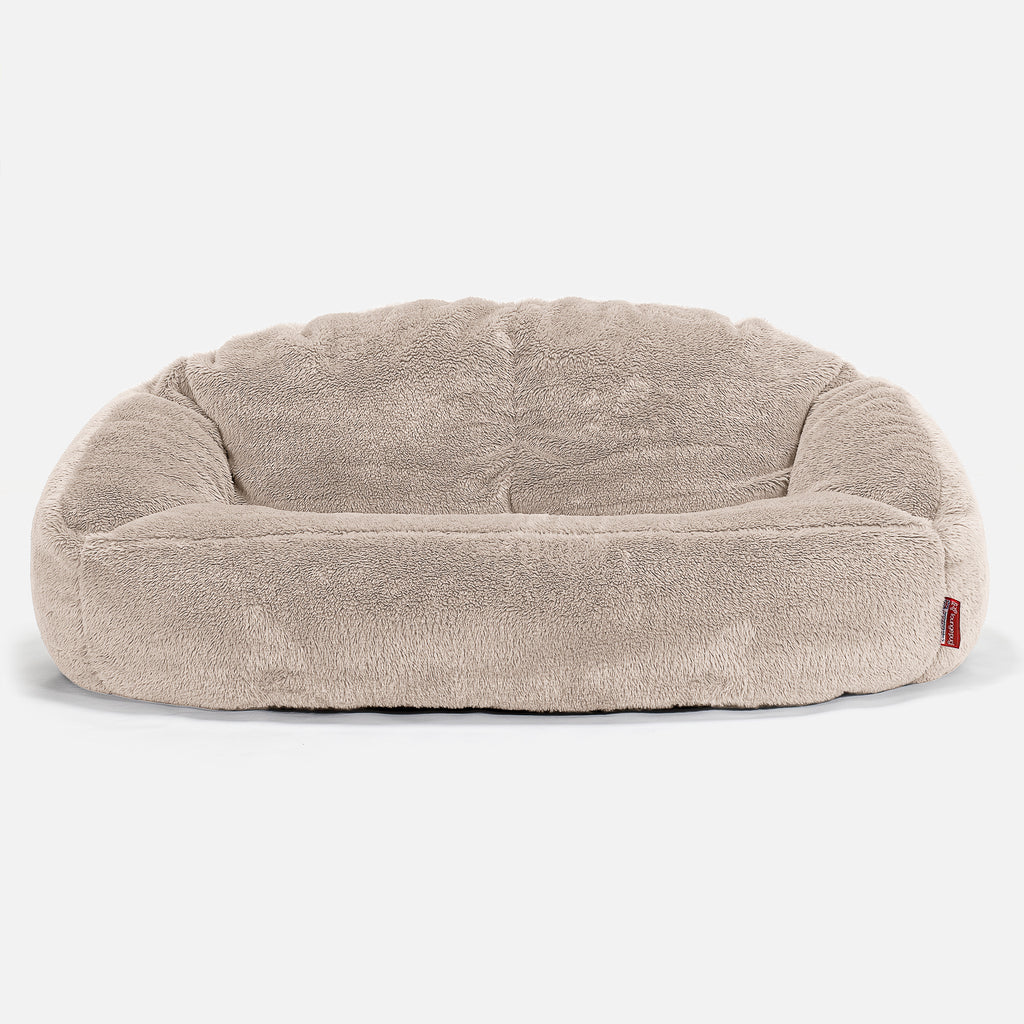 Saccosäck Soffa Bubble - Teddy-fuskpäls Minkbrun 01