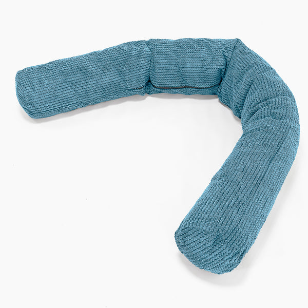 Cylinderkudde C150-L, CloudSac Memoryskum - Pom-pom Turkos 01