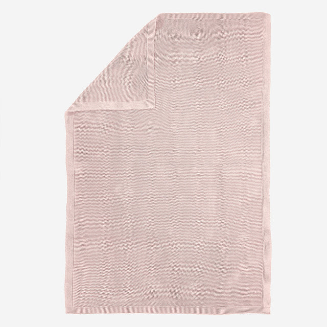 Pläd / Filt - 100% Bomulls Ellos Baby rosa 03
