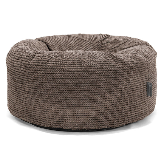 Sittpuff Rund - Pom-pom Chokladbrun 01