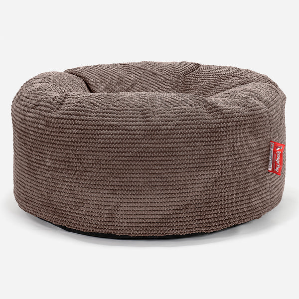 Sittpuff Rund - Pom-pom Chokladbrun 01