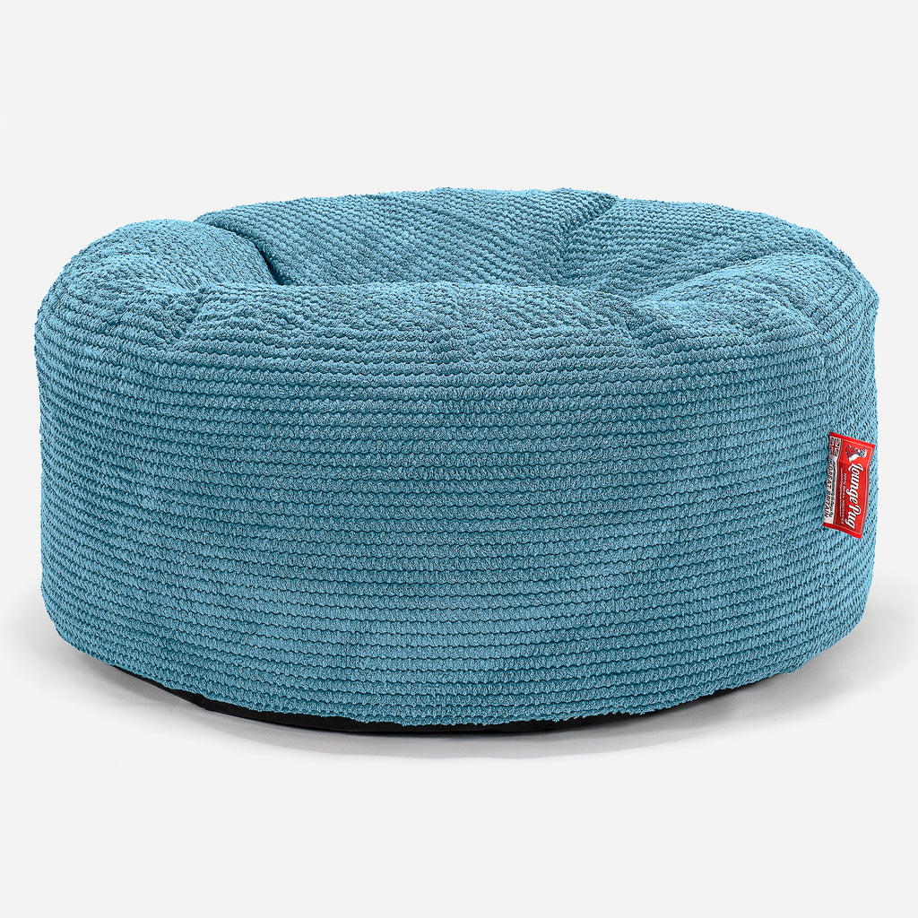 Sittpuff Rund - Pom-pom Turkos 01