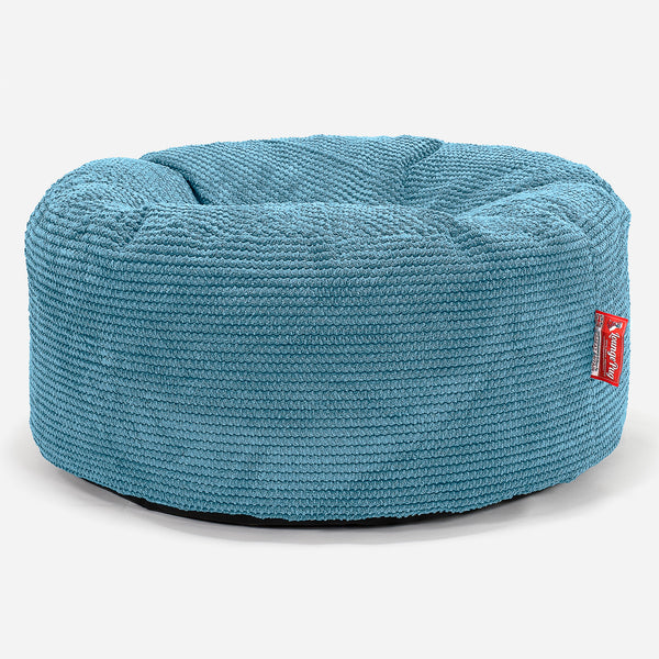 Sittpuff Rund - Pom-pom Turkos 01