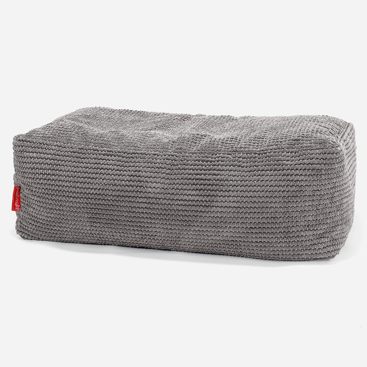 Fotpall Sittpuff Stor - Pom-pom Mörkgrå 01