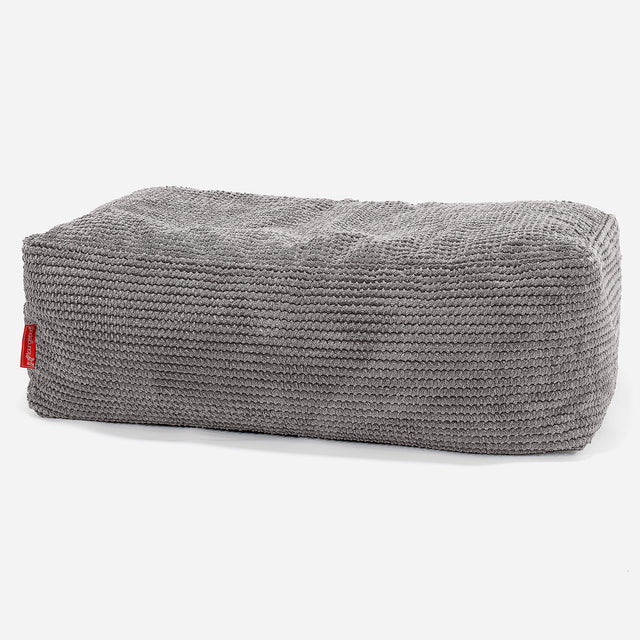 Fotpall Sittpuff C100-L, CloudSac Memoryskum - Pom-pom Mörkgrå 01