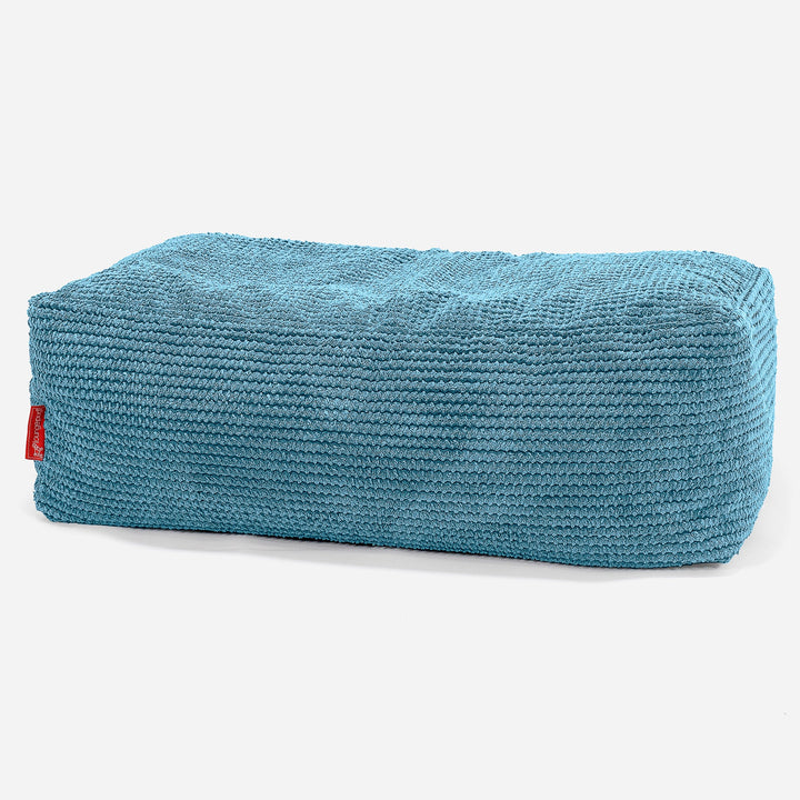 Fotpall Sittpuff C100-L, CloudSac Memoryskum - Pom-pom Turkos 01