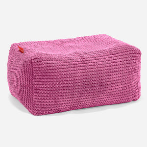 Liten Fotpall - Pom-pom Rosa