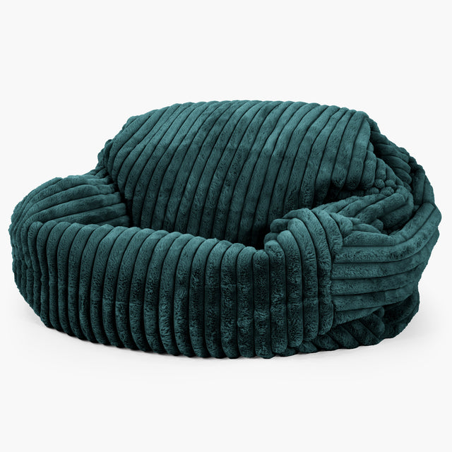 Sabine Saccosäcksoffa - Ultraplyschmanchestertyg Teal 02