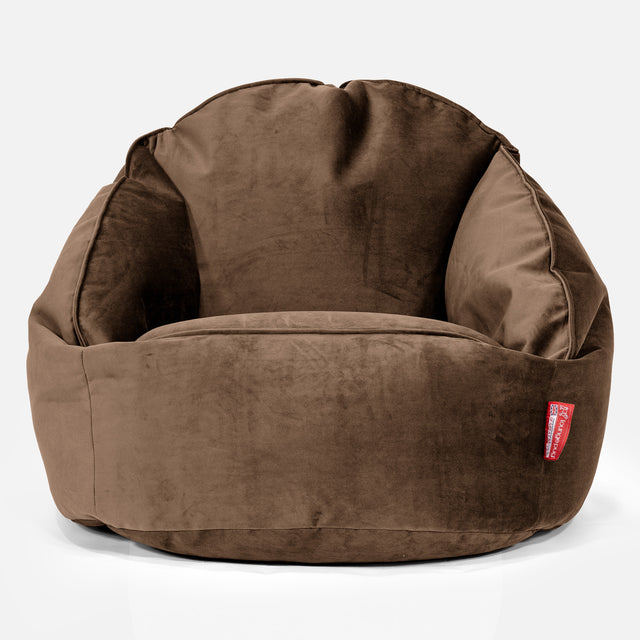 Saccosäck Bubble - Sammet Espresso 01