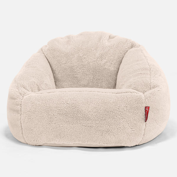 Saccosäck Bubble - Teddy-fuskpäls Gräddvit 01