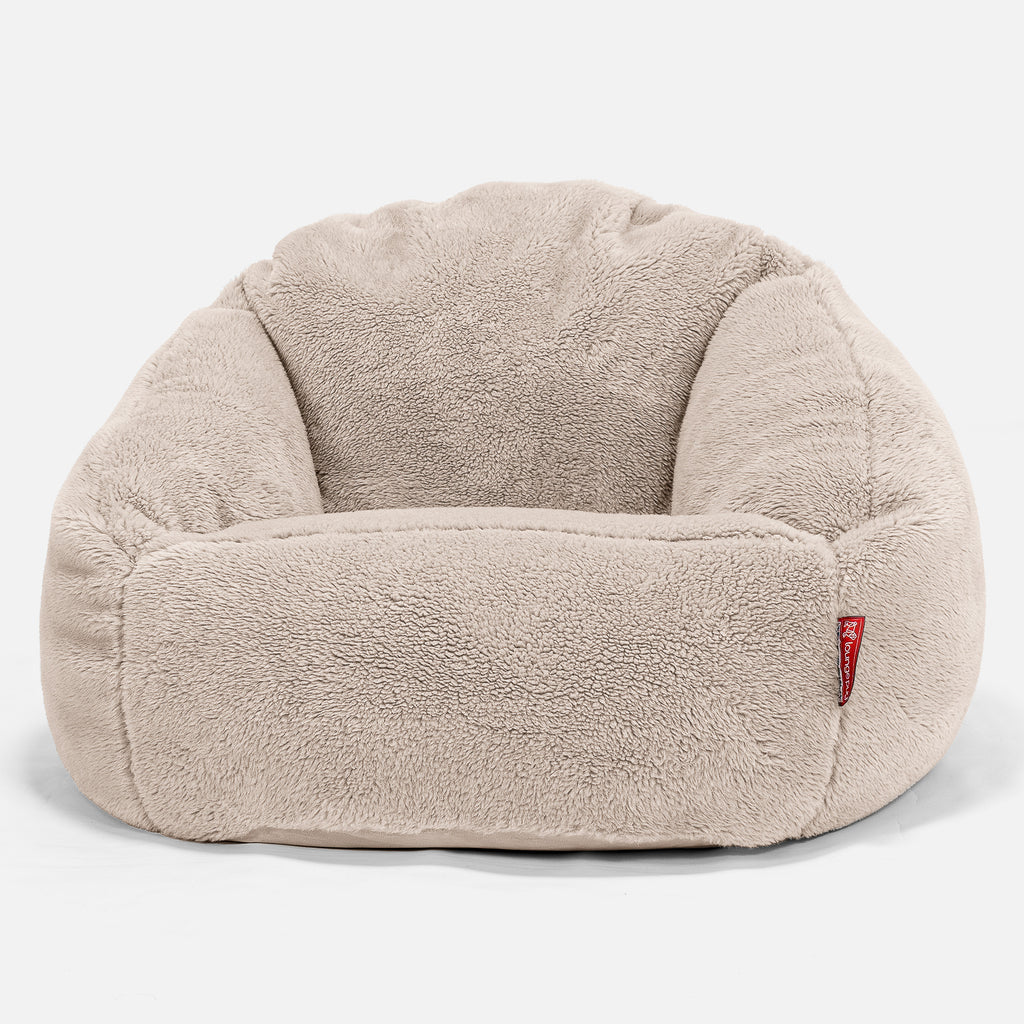 Saccosäck Bubble - Teddy-fuskpäls Minkbrun 01