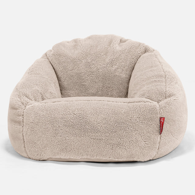 Saccosäck Bubble - Teddy-fuskpäls Minkbrun 01