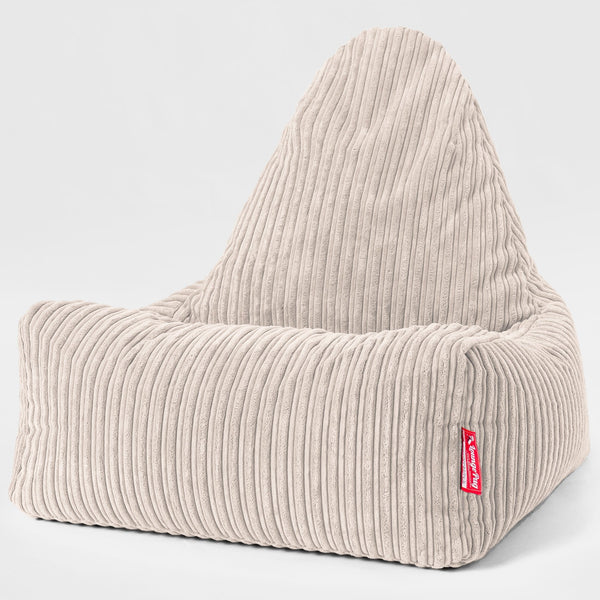 Saccosäck Scandi Lounger - Klassisk Manchestertyg Elfenbensvit 01