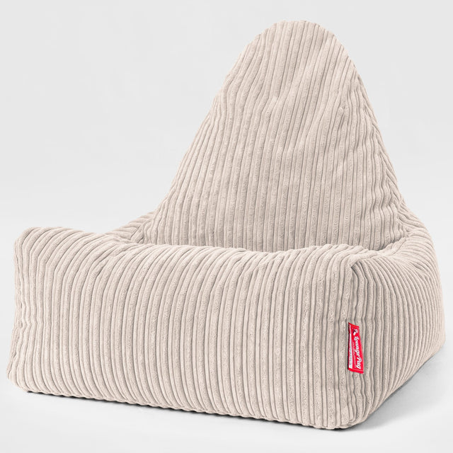 Saccosäck Scandi Lounger - Klassisk Manchestertyg Elfenbensvit 01