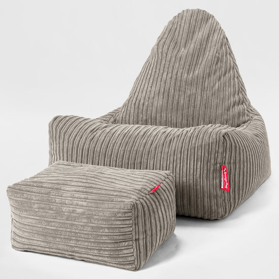 Saccosäck Scandi Lounger - Klassisk Manchestertyg Minkbrun 02