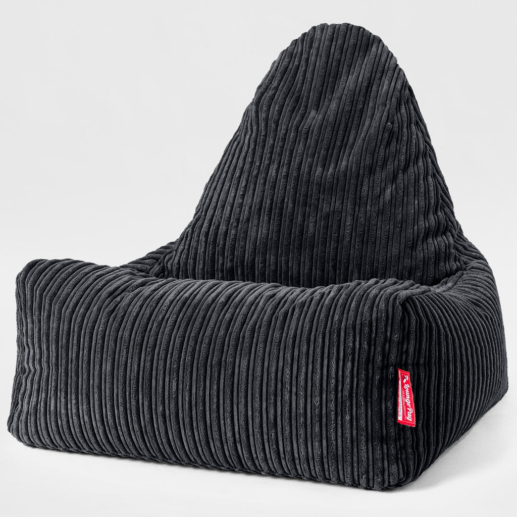 Saccosäck Scandi Lounger - Klassisk Manchestertyg Svart 01