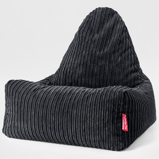 Saccosäck Scandi Lounger - Klassisk Manchestertyg Svart 01