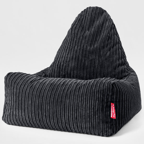 Saccosäck Scandi Lounger - Klassisk Manchestertyg Svart 01