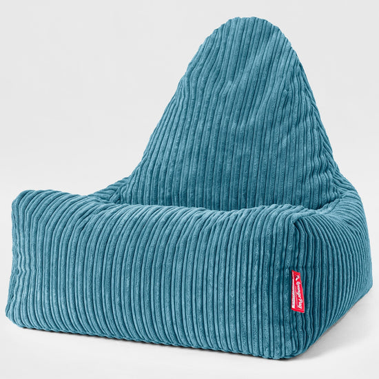 Saccosäck Scandi Lounger - Klassisk Manchestertyg Turkos 01