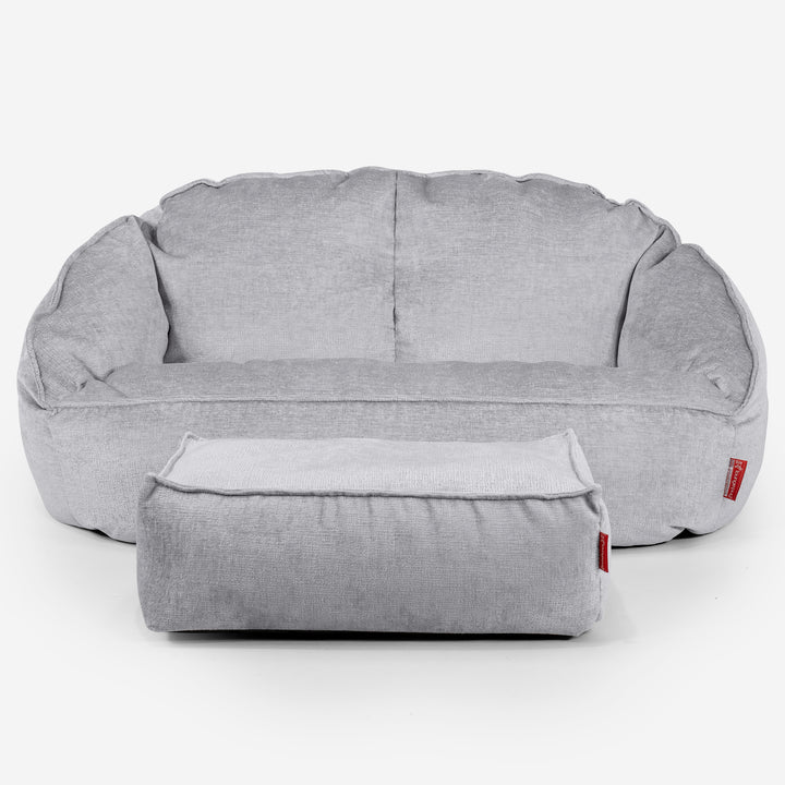 Saccosäck Soffa Bubble - Chenille Grå 02