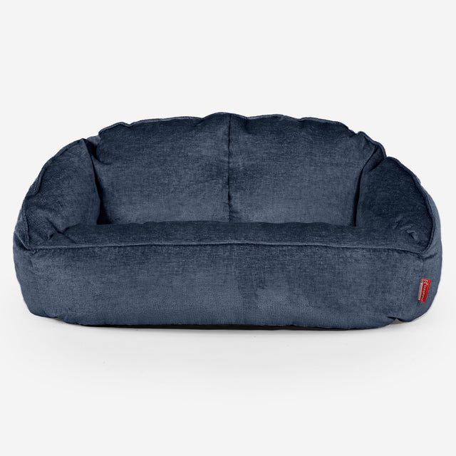 Saccosäck Soffa Bubble - Chenille Marinblå 01