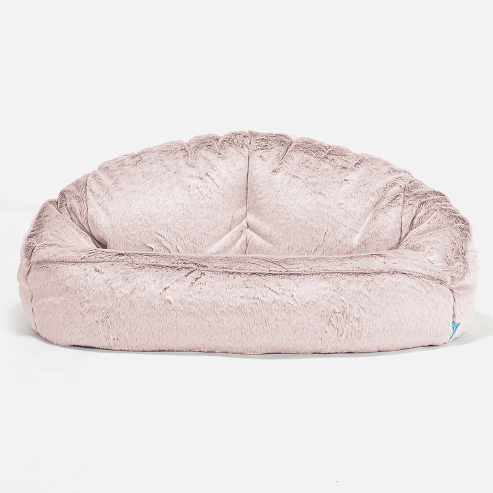 Bubble Barnsoffa Saccosäck 2-6 år - Fuskkaninpäls Gammelrosa 01