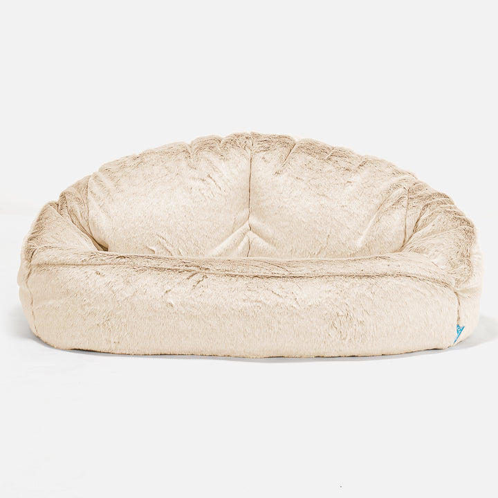 Bubble Barnsoffa Saccosäck 2-6 år - Fuskkaninpäls Vit 01