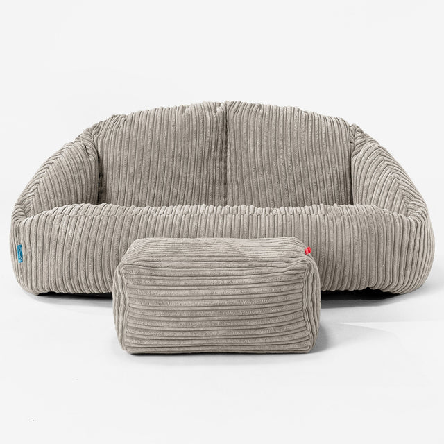 Bubble Barnsoffa Saccosäck 2-6 år - Klassisk Manchestertyg Minkbrun 02