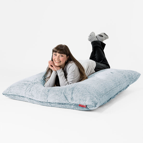 Saccosäck Kudde XXL - Fuskkaninpäls Gammelblå 03