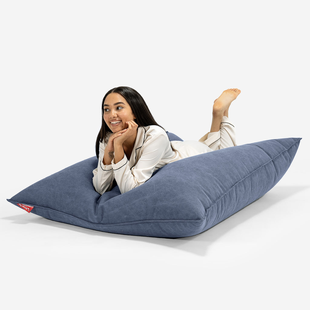 Saccosäck Kudde XXL - Stentvättad denim Marinblå 03