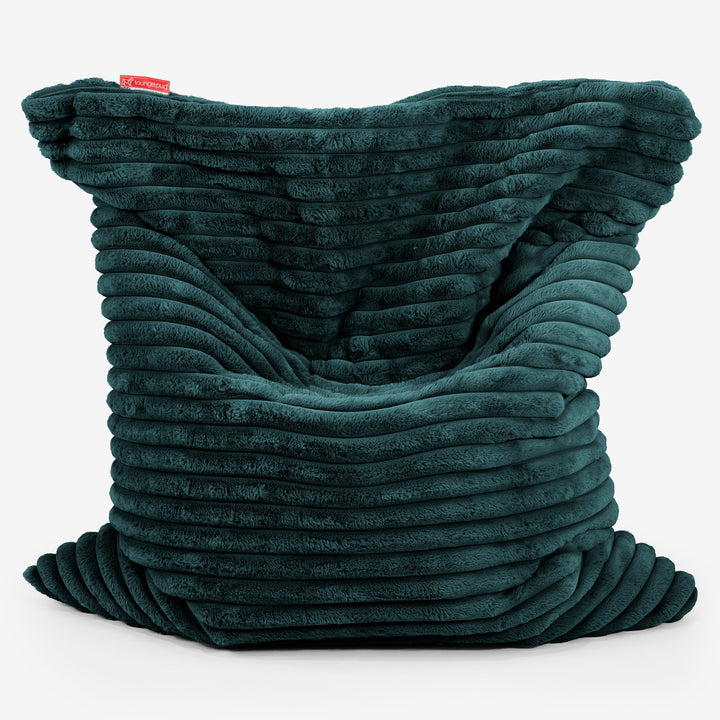 Saccosäck Kudde XXL - Ultraplyschmanchestertyg Teal 01
