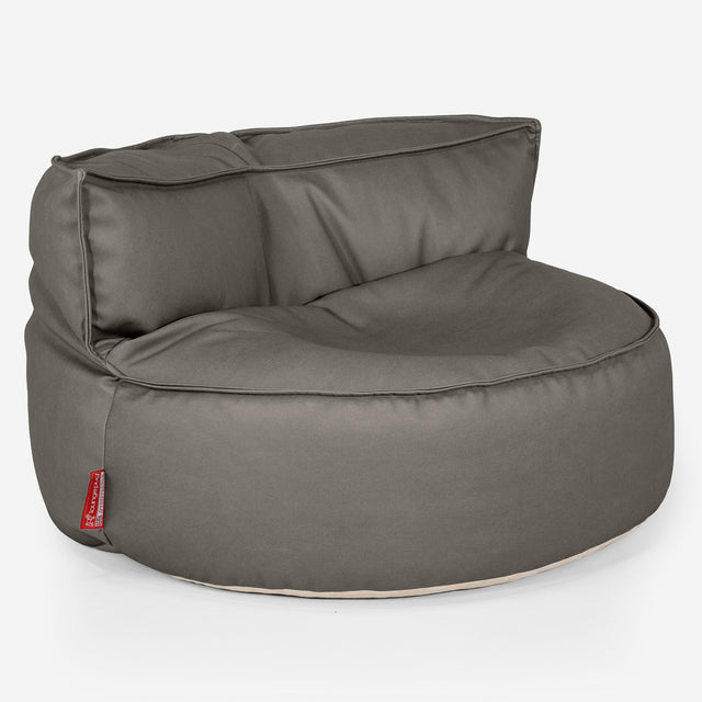 Saccosäcksoffan Chloe - Veganskt Läder Grå 01