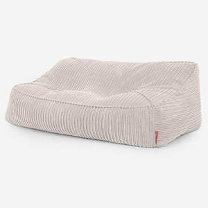 Saccosäcksoffan Sloucher - Klassisk Manchestertyg Elfenbensvit