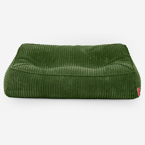 Saccosäcksoffan Sloucher - Klassisk Manchestertyg Skogsgrön 01