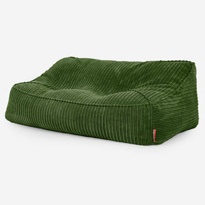 Saccosäcksoffan Sloucher - Klassisk Manchestertyg Skogsgrön